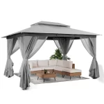 LAUSAINT HOME Outdoor Patio Gazebo 10'x13' with Expansion Bolts - Image 3